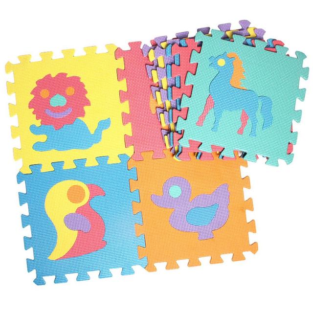 Mata z pianki dywanowej dla dziecka z zestawem 10 sztuk numerów, owoców, zwierząt i wzorów piankowych, idealna do zabawy i nauki - Wianko - 9