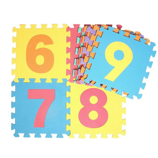 Mata z pianki dywanowej dla dziecka z zestawem 10 sztuk numerów, owoców, zwierząt i wzorów piankowych, idealna do zabawy i nauki - Wianko - 10