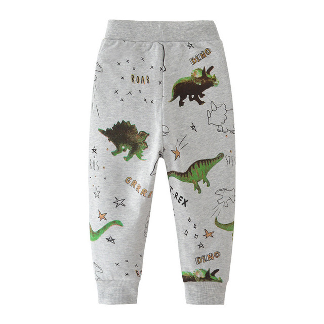 Nowo zaprojektowane dresowe spodnie 2-7T dla dzieci z nadrukiem pięknych dinozaurów, najwyższa jakość - Wianko - 2