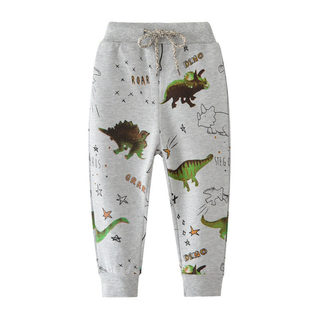 Nowo zaprojektowane dresowe spodnie 2-7T dla dzieci z nadrukiem pięknych dinozaurów, najwyższa jakość - Wianko - 1