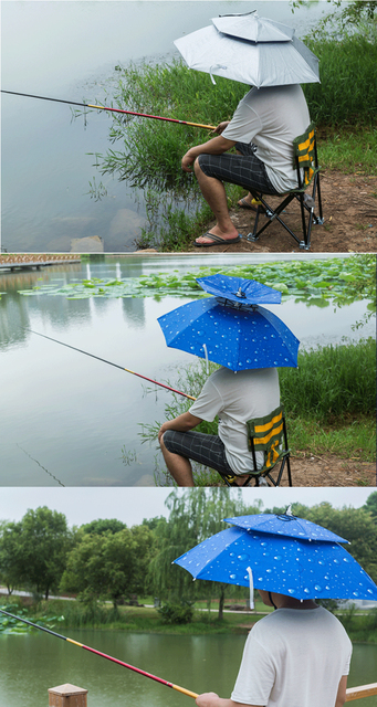 Duży parasol wędkarski przenośny 80cm, dwuwarstwowy, deszczoodporny, odporny na promieniowanie UV Pesca - Wianko - 8