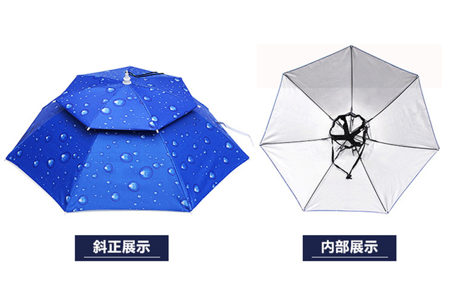 Duży parasol wędkarski przenośny 80cm, dwuwarstwowy, deszczoodporny, odporny na promieniowanie UV Pesca - Wianko - 2