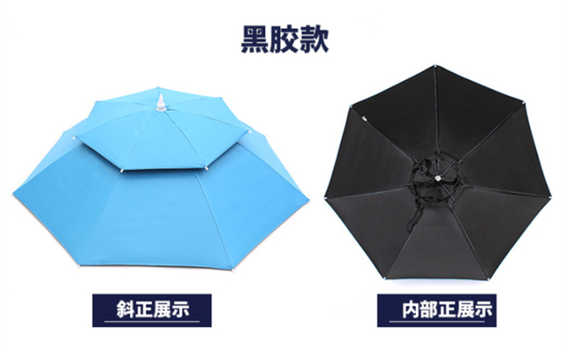Duży parasol wędkarski przenośny 80cm, dwuwarstwowy, deszczoodporny, odporny na promieniowanie UV Pesca - Wianko - 3