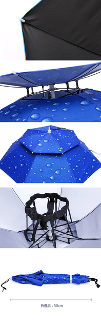 Duży parasol wędkarski przenośny 80cm, dwuwarstwowy, deszczoodporny, odporny na promieniowanie UV Pesca - Wianko - 6