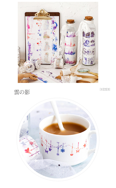 Taśma maskująca Washi, wytłaczana na gorąco, klejąca, dekoracyjna, do scrapbookingu, japońskie naklejki, 5M - Wianko - 11