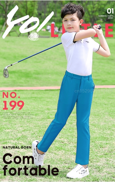 PGM Wysokie Elastyczne Spodnie do Golfa dla Dzieci - Chłopcy, Oddychające, Wiatroszczelne Spodnie do Golfa, Odzież Codzienna, Rozmiary M-XXL - Wianko - 12