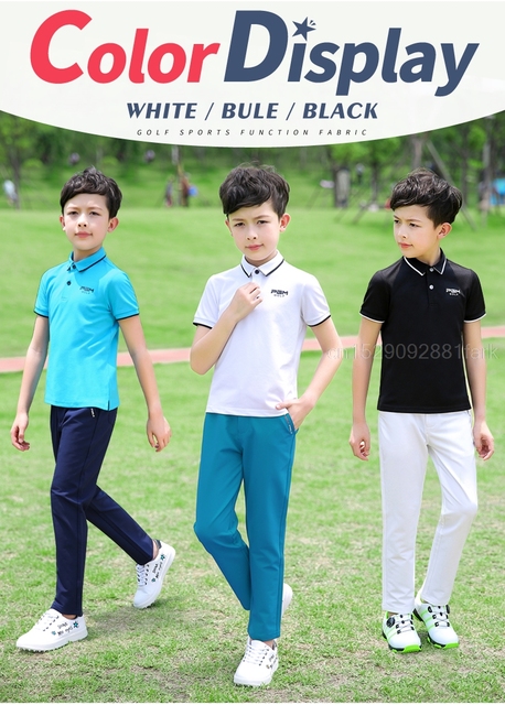 PGM Wysokie Elastyczne Spodnie do Golfa dla Dzieci - Chłopcy, Oddychające, Wiatroszczelne Spodnie do Golfa, Odzież Codzienna, Rozmiary M-XXL - Wianko - 11