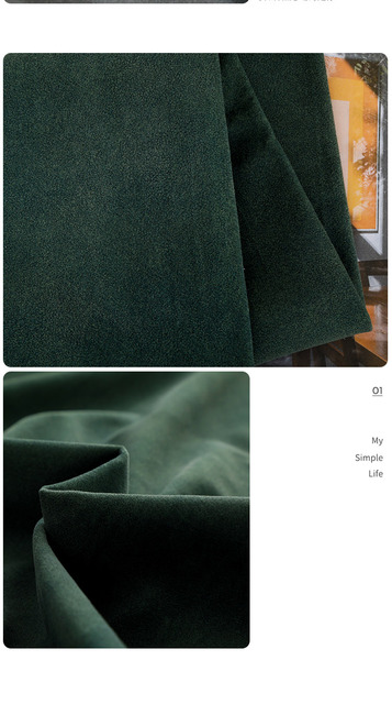 Materiałowa poduszka nocna aksamitna zasłona jednolitego koloru, do wykorzystania w DIY (metr) - Wianko - 16