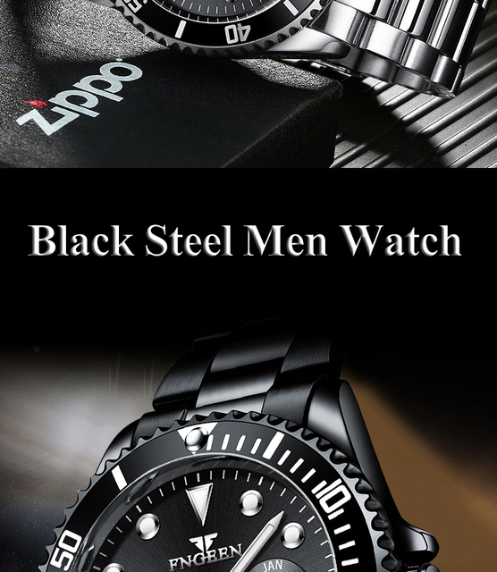 Męskie zegarki kwarcowe FNGEEN 2020 - Zielona woda, duch mężczyzn, nowy model, stal, wodoodporne - Wianko - 12