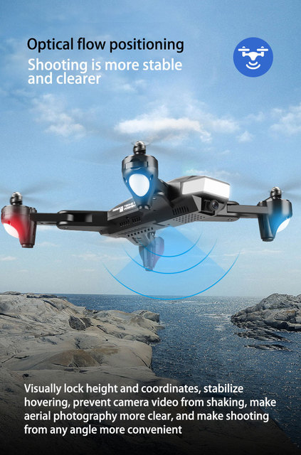 Quadcopter GPS C53 z kamerą 4K, 5G WIFI FPV i składanym zasobnikiem - zabawka dla dzieci - Wianko - 10