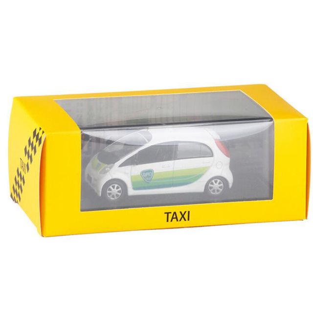 Model samochodu elektrycznego 1/43 skala, odlewany z metalu, klasyczna japonia tokio 2010 MiEV cab Taxi - samochodzik kolekcjonerski zabawkowy - Wianko - 5