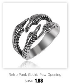 Męski pierścień węża z retro stylem, wykonany z cynku, punk rock, heavy metal, gotycka biżuteria, prezent 2020 - Wianko - 8
