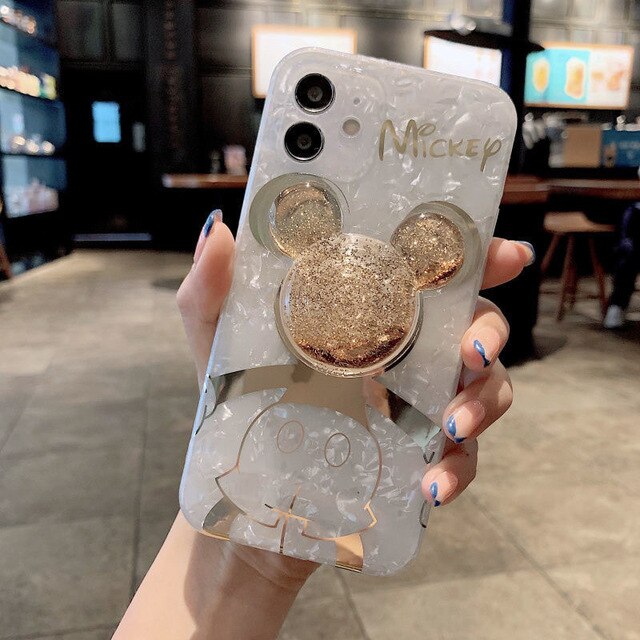 Etui na telefon Disney Mickey Mouse dla iPhone 13 12 11 Pro Promax X XS XR XSmax 7 8 Plus Minnie - odporność na wstrząsy i luksusowy design - Wianko - 7