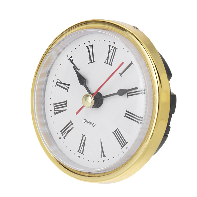 Okrągły zegar ścienny Mayitr 2-1/2 (65mm) z mechanizmem kwarcowym, wkładką z cyframi rzymskimi - akcesoria do zegarów - Wianko - 2