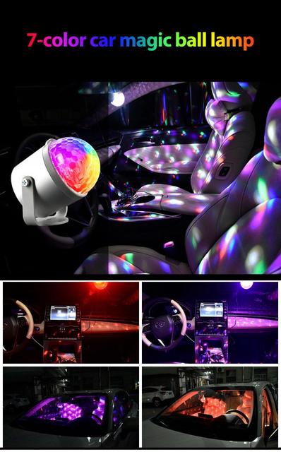 Mini światło dyskotekowe USB sterowanie głosem - 14 wzorów, projektor oświetlenia scenicznego na imprezy, śluby, urodziny i imprezy DJ - Wianko - 9
