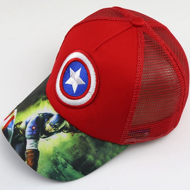 Wygodna letnia czapka z daszkiem dla dzieci z nadrukiem postaci Marvel - Spiderman i Kapitan Ameryka - Wianko - 11