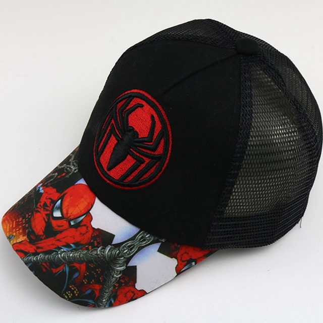 Wygodna letnia czapka z daszkiem dla dzieci z nadrukiem postaci Marvel - Spiderman i Kapitan Ameryka - Wianko - 14