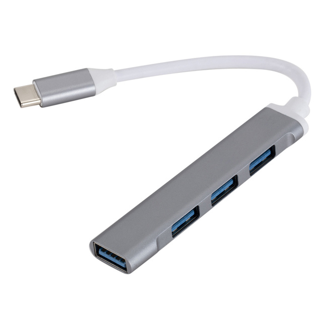 Hub USB C 3.0 typu C 3.1 4 Porty dla Macbooka Pro 13 15 i innych komputerów - adapter USB OTG do podłączania akcesoriów - Wianko - 3