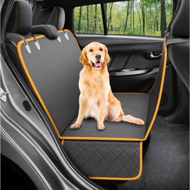 Przenośny pokrowiec na siedzenie samochodowe dla psa - wodoodporny, wyściełany mata podróżna, hamakowy, z siatką - ochrona przed zabrudzeniami - Wianko - 2
