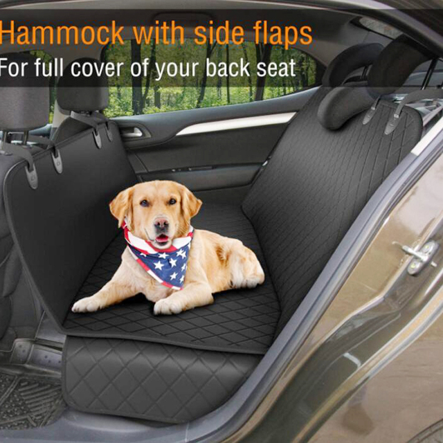 Przenośny pokrowiec na siedzenie samochodowe dla psa - wodoodporny, wyściełany mata podróżna, hamakowy, z siatką - ochrona przed zabrudzeniami - Wianko - 3
