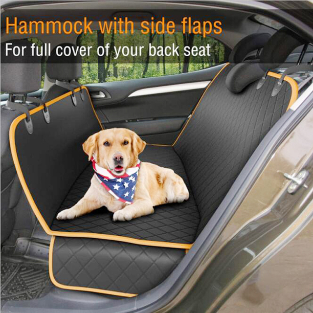 Przenośny pokrowiec na siedzenie samochodowe dla psa - wodoodporny, wyściełany mata podróżna, hamakowy, z siatką - ochrona przed zabrudzeniami - Wianko - 4