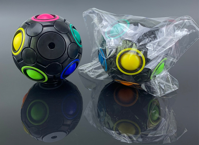 Kostka antystresowa - Ulepszona Gyro Rainbow Ball magiczna kula 12 Hole - zabawka dekompresyjna dla dzieci prezent - Wianko - 10