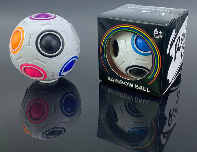 Kostka antystresowa - Ulepszona Gyro Rainbow Ball magiczna kula 12 Hole - zabawka dekompresyjna dla dzieci prezent - Wianko - 11