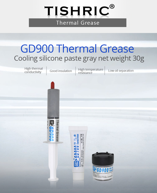 Pasta termiczna Tishric 30 g GD900 do chłodzenia procesora i radiatorów GPU - Wianko - 1