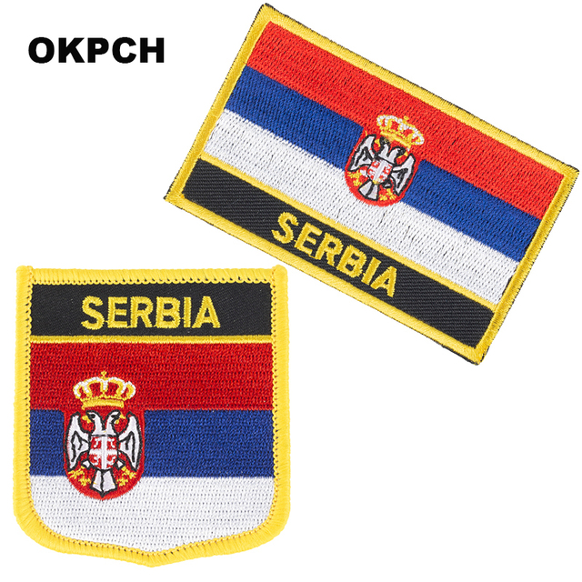 Haftowane naszywki flagi Serbia na ubrania DIY dekoracje PT0152-2 - Wianko - 17
