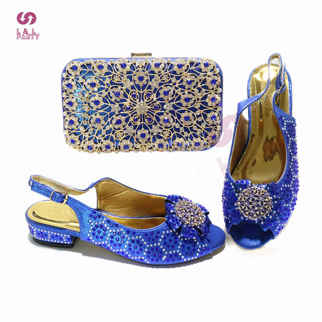 Wygodne sandały Peep Toe na słupku, buty i torby w królewskim niebieskim, zainspirowane wzorami afrykańskich kobiet, idealne na Garden Party - Wianko - 21