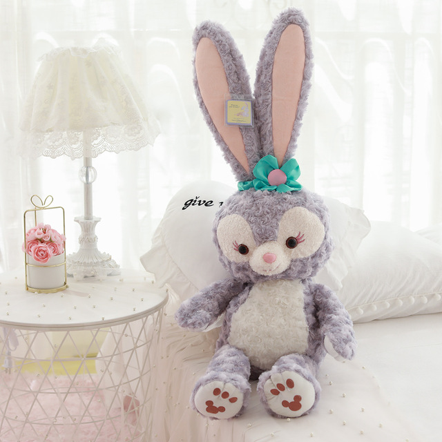Fioletowy pluszowy królik z Anime - Japońska lalka uspokajająca Stellalou z długimi uszami, idealny prezent na urodziny dla dzieci - Wianko - 1