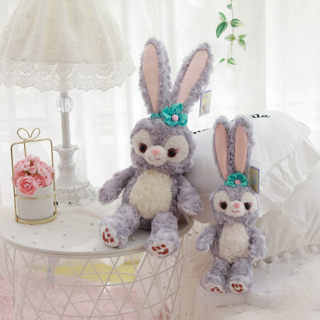 Fioletowy pluszowy królik z Anime - Japońska lalka uspokajająca Stellalou z długimi uszami, idealny prezent na urodziny dla dzieci - Wianko - 4