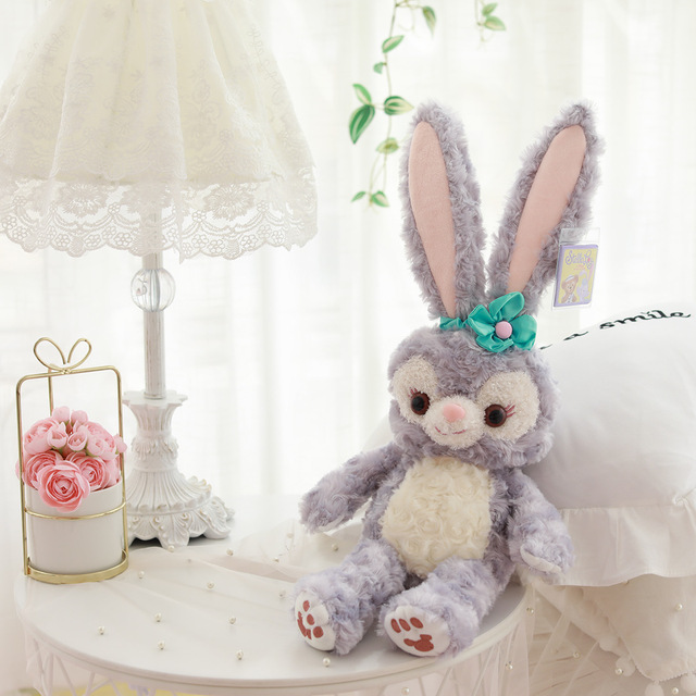 Fioletowy pluszowy królik z Anime - Japońska lalka uspokajająca Stellalou z długimi uszami, idealny prezent na urodziny dla dzieci - Wianko - 6
