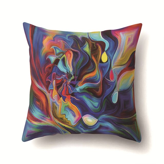 Poszewka na poduszkę - geometryczny motyw, barwione wzory, szklana mapa, zestaw 2 sztuki, poliester, 45cm - Wianko - 14