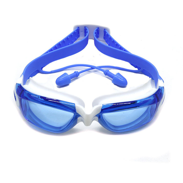 Profesjonalne okulary pływackie dla dzieci z zatyczkami do uszu, przeciwmgielne, wodoodporne, silikonowe - Wianko - 7