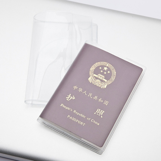 Elegancki, wodoodporny pokrowiec na paszport i portfel z przezroczystym okienkiem ID-PVC - Wianko - 2