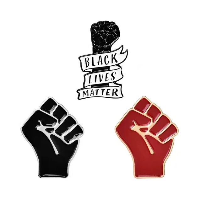Broszka Symbol Solidarności - Podniesione pięści, czarno-czerwone, dla mężczyzn i kobiet - Wianko - 5