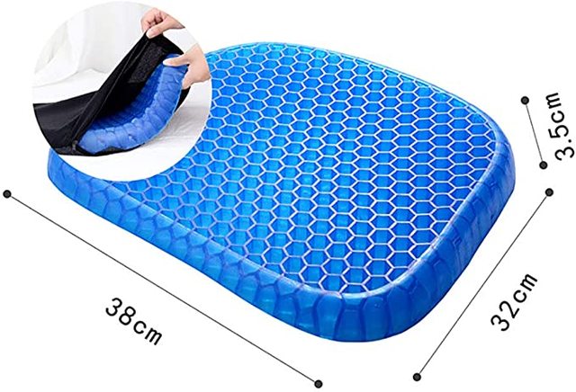 Duża elastyczna poduszka żelowo-siodłowa w plastra miodu dla zdrowej pielęgnacji i łagodzenia bólu w biurze i w domu - Wianko - 4