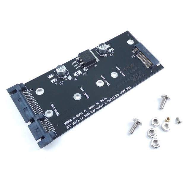 Adapter B Ngff M2 SSD do 2.5 cala SATA3 - karta rozszerzająca dla dysków SSD typu 2280 - Wianko - 1
