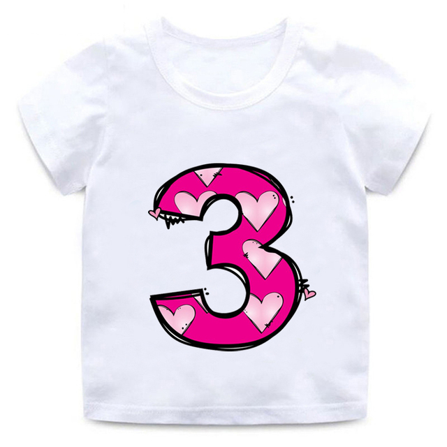 Słodkie ubrania dla dzieci z literą Love - koszulka z zabawnym nadrukiem, prezent urodzinowy - Wianko - 12