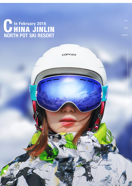 Gogle narciarskie COPOZZ z futerałem, żółtym obiektywem UV400 i technologią Anti-fog - męskie i damskie gogle narciarskie narciarstwo śnieżne - Wianko - 6