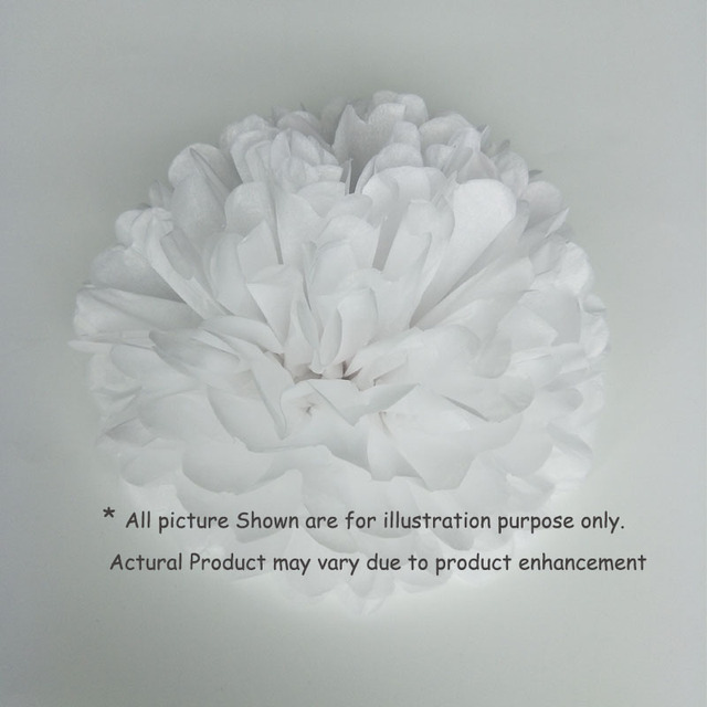 Zestaw 12 papierowych lampionów wiszących: mieszane białe i miętowozielone o średnicy 12 cali oraz 14 calowy papierowy kwiat Poms - idealna dekoracja DIY na ślub, Babyshower i imprezy - Wianko - 6