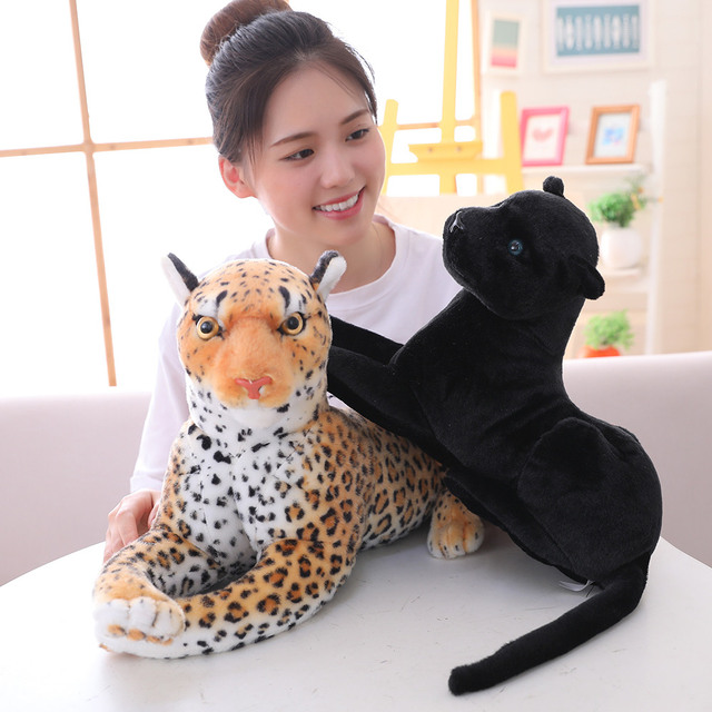 Realistyczna pluszowa zabawka - tygrys i leopard w rozmiarze od 30 do 120 cm, biała wersja - Wianko - 30
