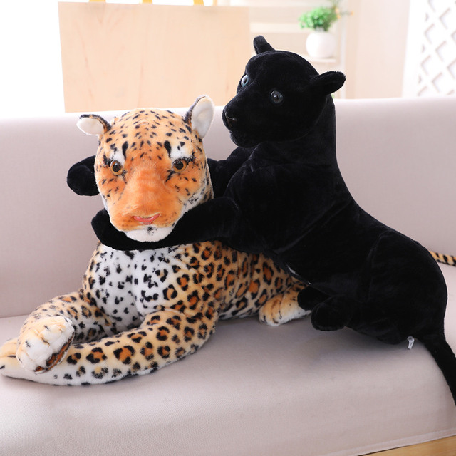 Realistyczna pluszowa zabawka - tygrys i leopard w rozmiarze od 30 do 120 cm, biała wersja - Wianko - 23