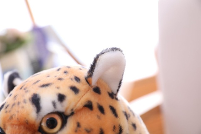 Realistyczna pluszowa zabawka - tygrys i leopard w rozmiarze od 30 do 120 cm, biała wersja - Wianko - 32