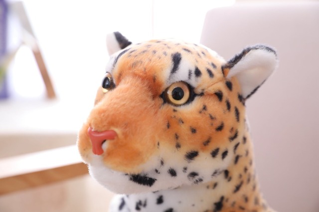 Realistyczna pluszowa zabawka - tygrys i leopard w rozmiarze od 30 do 120 cm, biała wersja - Wianko - 33