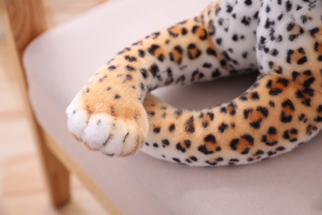 Realistyczna pluszowa zabawka - tygrys i leopard w rozmiarze od 30 do 120 cm, biała wersja - Wianko - 34