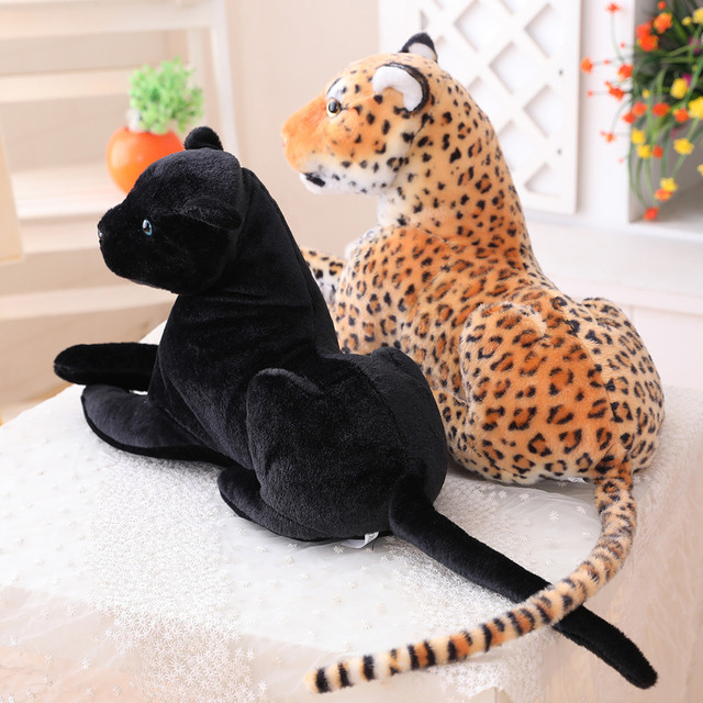 Realistyczna pluszowa zabawka - tygrys i leopard w rozmiarze od 30 do 120 cm, biała wersja - Wianko - 24