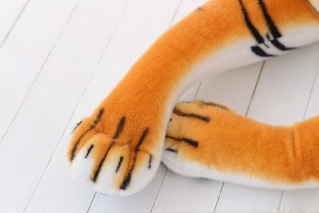 Realistyczna pluszowa zabawka - tygrys i leopard w rozmiarze od 30 do 120 cm, biała wersja - Wianko - 38