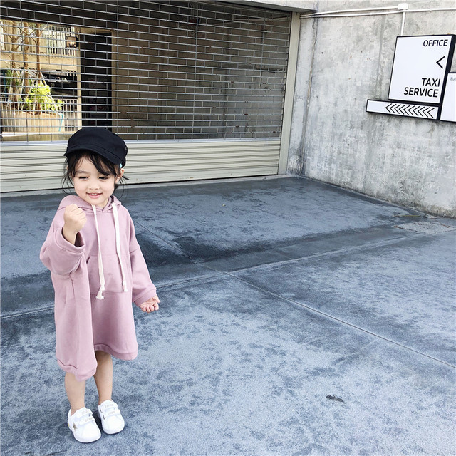 Sukienka dla małych dziewczynek z długim rękawem i kapturem w modnym stylu wiosna 2022, wykonana z bawełny - Wianko - 18